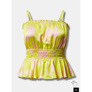 NWT TORRID Peplum Square Neck Crop Cami Sz 3